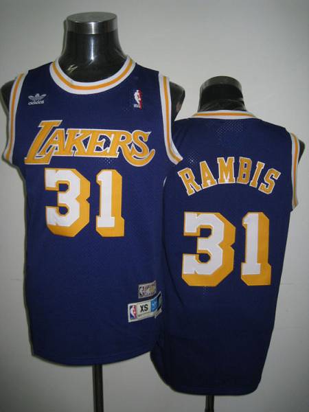 Kurt Rambis Los Angeles Lakers purple Throwback jersey