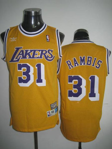 Kurt Rambis Los Angeles Lakers yellow Throwback jersey