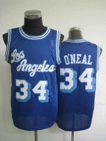 Shaquille O'Neal Los Angeles Lakers blue Throwback jersey