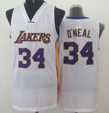 Shaquille O'Neal Los Angeles Lakers white Throwback jersey