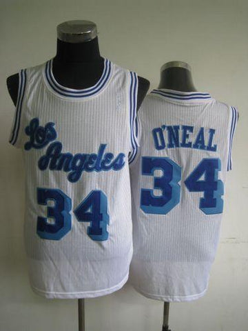 Shaquille O'Neal Los Angeles Lakers white Throwback jersey