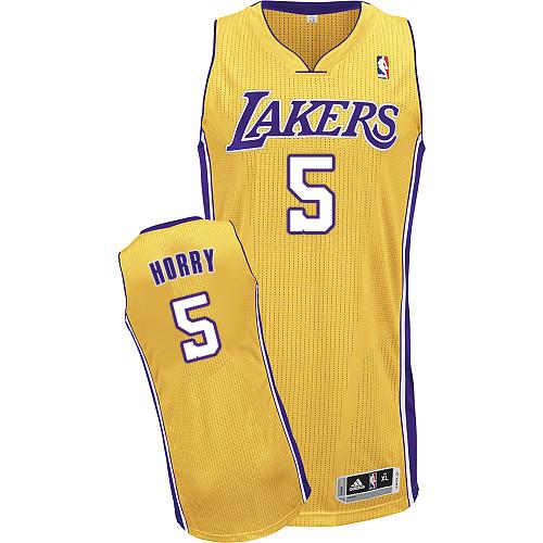 Robert Horry Los Angeles Lakers gold Throwback jersey