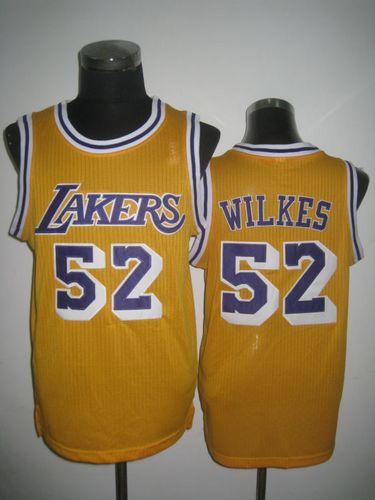 Jamaal Wilkes Los Angeles Lakers yellow Throwback jersey