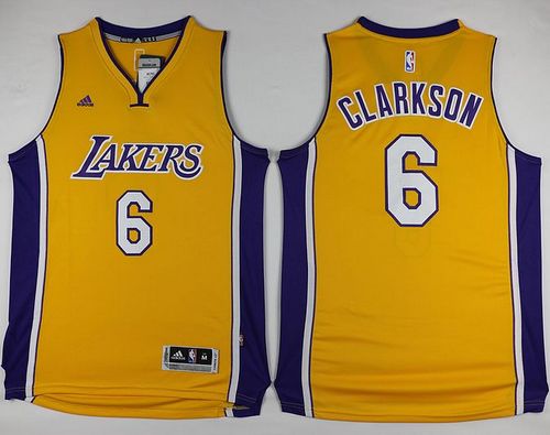 Jordan Clarkson Los Angeles Lakers yellow jersey