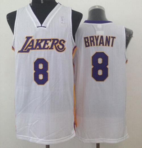Kobe Bryant Los Angeles Lakers white Throwback jersey