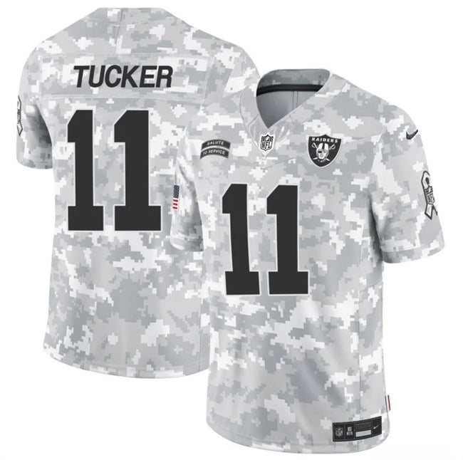 Tre Tucker Arctic Las Vegas Raiders camo Salute To Service jersey