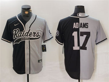 Davante Adams Las Vegas Raiders gray-black Split jersey