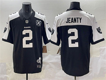 Ashton Jeanty Las Vegas Raiders black-white jersey