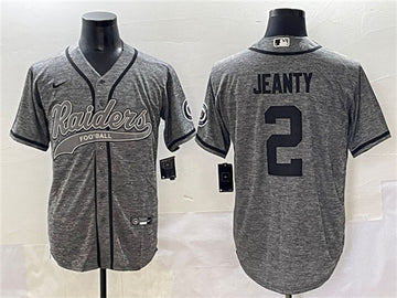Ashton Jeanty Las Vegas Raiders grey jersey