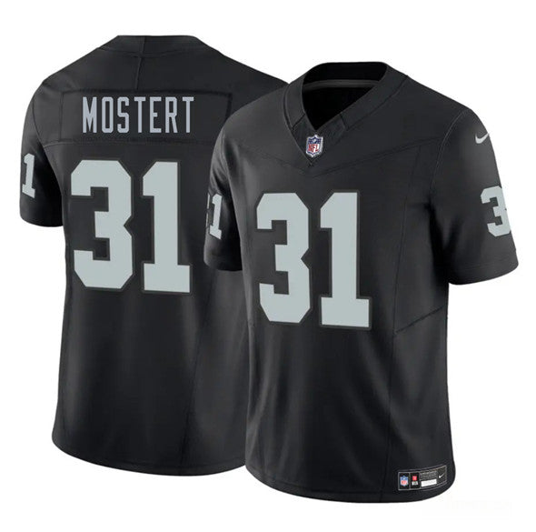 Raheem Mostert Las Vegas Raiders black FUSE jersey