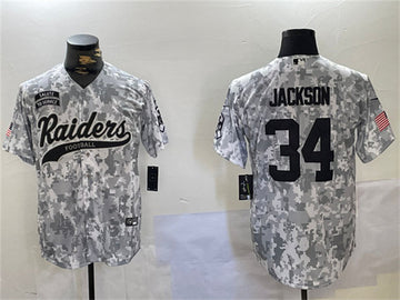Bo Jackson Las Vegas Raiders camo Salute To Service jersey