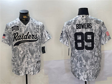 Brock Bowers Las Vegas Raiders camo Salute To Service jersey