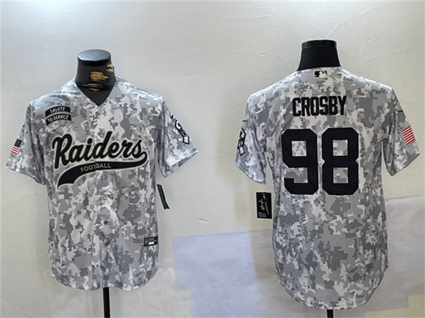 Maxx Crosby Las Vegas Raiders camo Salute To Service jersey