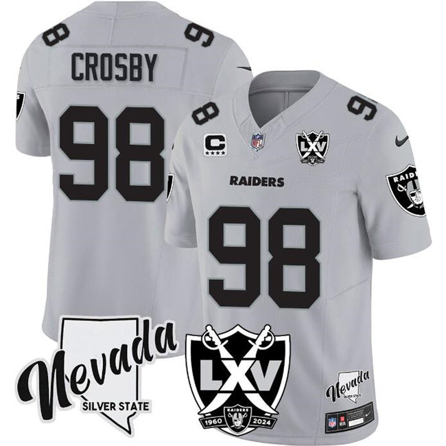 Maxx Crosby Las Vegas Raiders gray jersey