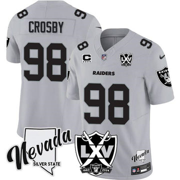 Maxx Crosby Las Vegas Raiders gray jersey