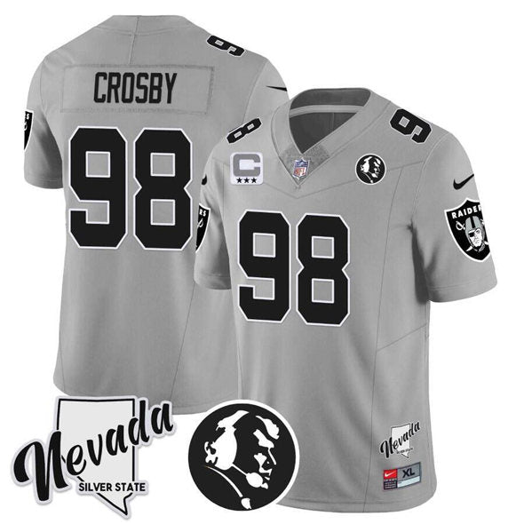 Maxx Crosby Las Vegas Raiders gray jersey