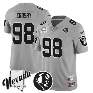 Maxx Crosby Las Vegas Raiders gray jersey