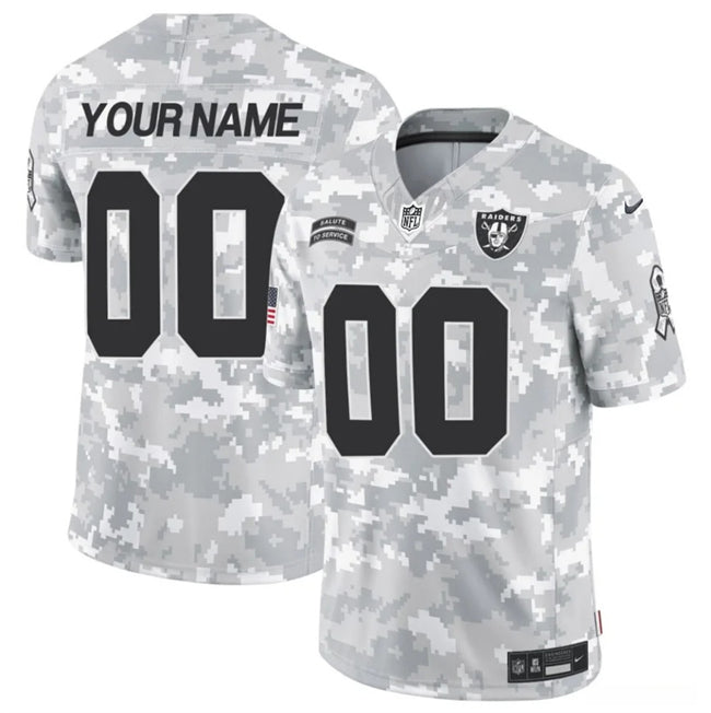 Custom Las Vegas Raiders camo Salute To Service jersey