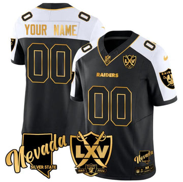 Custom Las Vegas Raiders black Alternate jersey