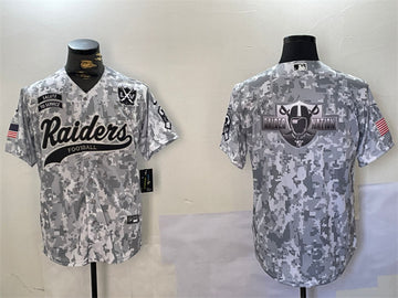 Team Big Logo Las Vegas Raiders camo Salute To Service jersey