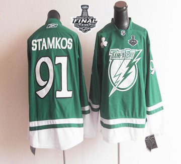 St Patty's Day Tampa Bay Lightning green jersey