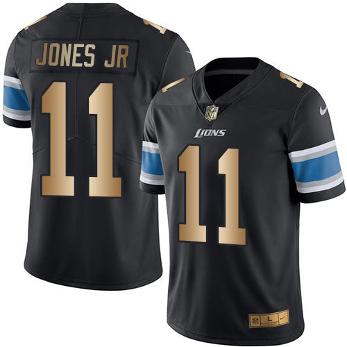 Lions #11 Marvin Jones Jr Black Gold Rush Jersey