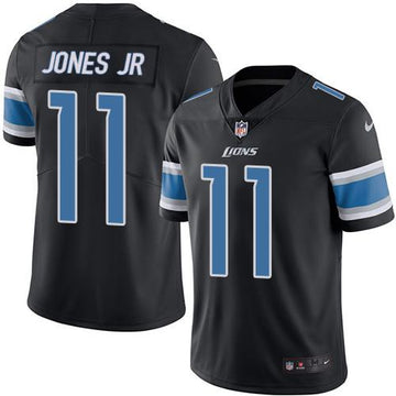 Lions #11 Marvin Jones Jr Black Rush Jersey