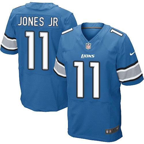 Lions #11 Marvin Jones Jr Blue Team Color Elite Jersey
