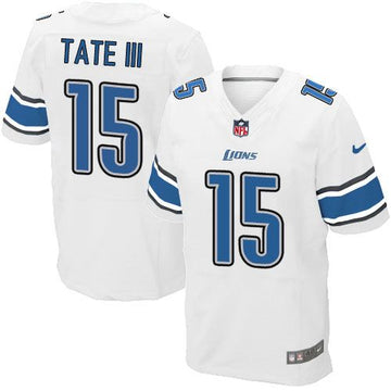 Lions #15 Golden Tate III White Elite Jersey