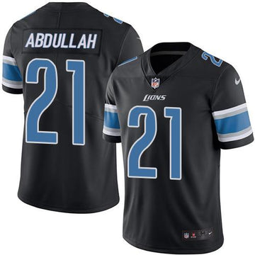 Lions #21 Ameer Abdullah Black Rush Jersey