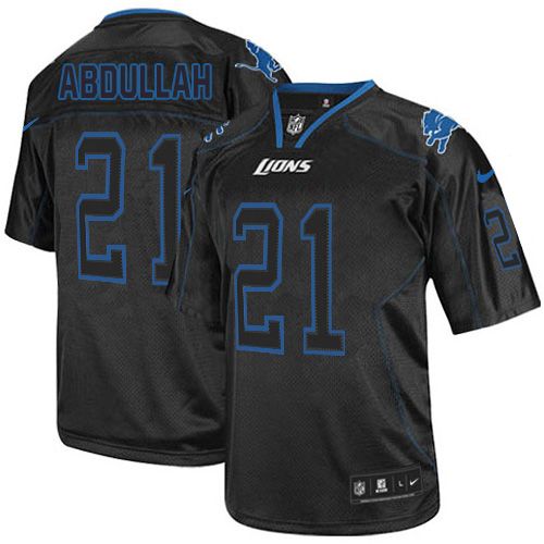 Lions #21 Ameer Abdullah Lights Out Black Elite Jersey