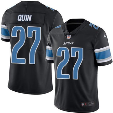 Lions #27 Glover Quin Black Rush Jersey