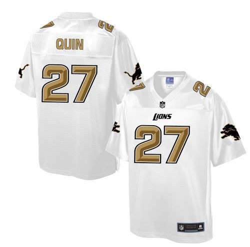 Lions #27 Glover Quin White Pro Line Fashion Game Jersey