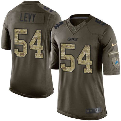 Lions #54 DeAndre Levy Green Salute To Service Jersey