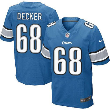 Lions #68 Taylor Decker Blue Team Color Elite Jersey
