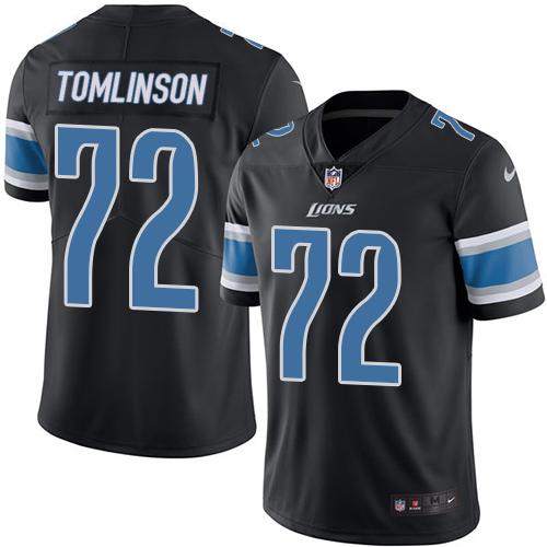 Lions #72 Laken Tomlinson Black Rush Jersey