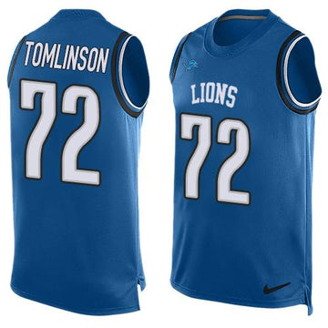 Lions #72 Laken Tomlinson Blue Team Color Tank Top Jersey