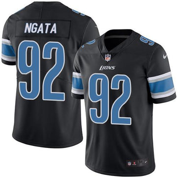 Lions #92 Haloti Ngata Black Rush Jersey