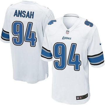 Lions #94 Ziggy Ansah White Elite Jersey
