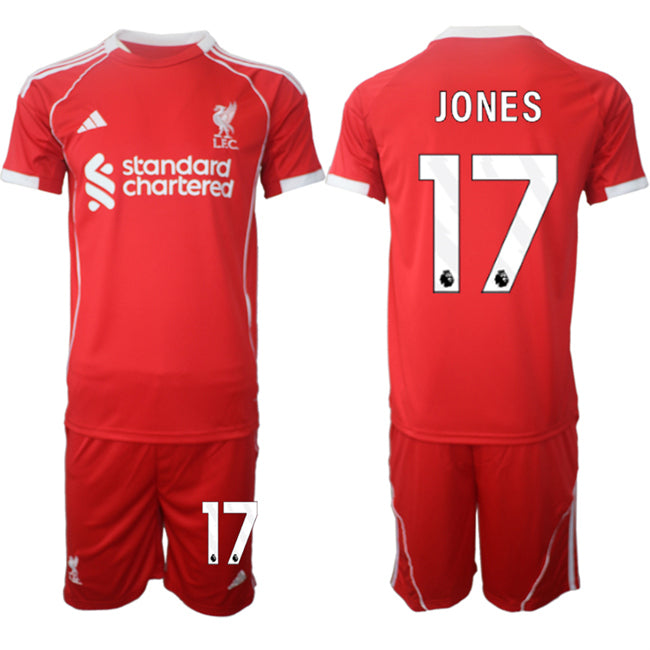 Curtis Jones Liverpool red Home jersey