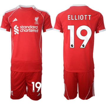 Harvey Elliott Liverpool red Home jersey
