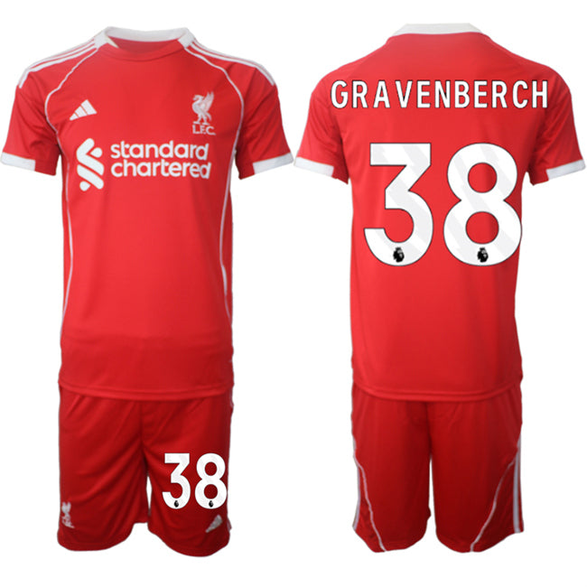 Ryan Gravenberch Liverpool red Home jersey
