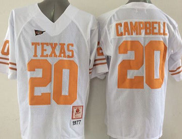 Earl Campbell Texas Longhorns white jersey