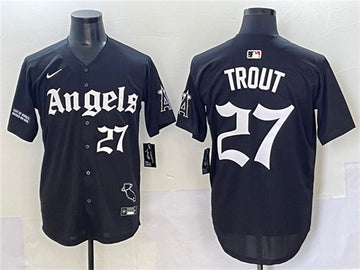 Mike Trout Los Angeles Angels black jersey
