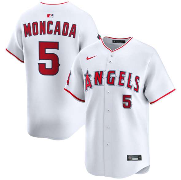 Yoan Moncada Los Angeles Angels white Home jersey