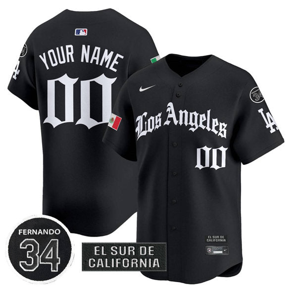 Custom Los Angeles Angels black jersey