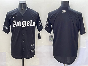 Custom Los Angeles Angels black jersey