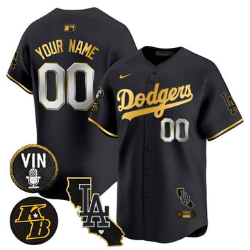 Custom Los Angeles Angels black-gold jersey