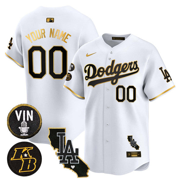 Custom Los Angeles Angels white-gold jersey