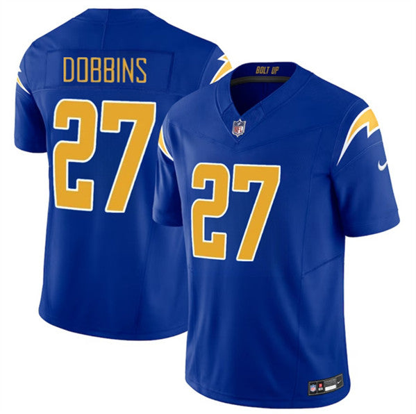 JK Dobbins Los Angeles Chargers royal jersey